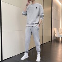 One Piece / bộ Playboy Giả Cotton Nam Áo Dài Tay Quần Xuân Thu Thể Thao Hai Mảnh RCCU