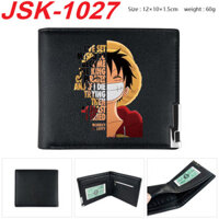 One Piece Họa Tiết Mới Hoạt Hình Thường Ngày Đơn Giản Đen Ví Ngắn Thanh Niên Ví Đựng Tiền Xu Quà Tặng
