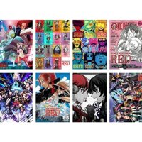 ONE PIECE | Một bộ 8 áp phích| Tranh dán tường anime poster anime 42 * 29cm