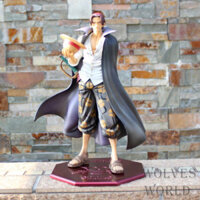 One Piece POP, tóc đỏ, áo đen, súng, tóc đỏ, Shanks, đồ trang trí búp bê làm bằng tay Anime