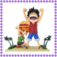One Piece World Collectable Figure Log Stories Luffy & Nami Banpresto One