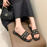 One-Word Slippers Super Soft Temperament Wet Water Beach Sandals Five Petal Flower Tjw0