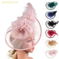 Onemetertn Tính Khí Mũ Nữ Lông Vũ Cocktail Tiệc Trà Mũ Đa Năng Thanh Lịch Phụ Kiện Tóc Quà Tặng VN