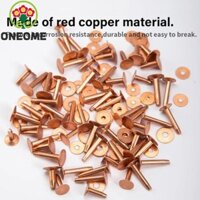 Oneome 100 chiếc Đinh tán bằng đồng nguyên khối DIY Thắt lưng