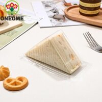 Oneome 100 Chiếc Hộp Đóng Gói Bánh Sandwich Dùng Một Lần Bánh Nhựa Thương Mại