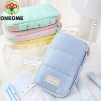 Oneome Túi đựng bút chì dung tích lớn Hộp đựng bút màu trơn Đồ dùng học tập