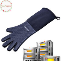 Onepeache Khâu Màu Trơn Chịu Nhiệt Nhà Bếp Găng Tay Nấu Ăn Bền Chống Trơn Trượt Lò Nướng Găng Tay BBQ Cực Dài Hữu Ích VN