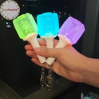 Onepeache Mini Lightstick Móc Khóa Đèn LED Móc Khóa Phát Sáng Dính Móc Chìa Khóa Backpcak Mặt Dây Chuyền Trang Trí Cho Người Hâm Mộ Kpop Quà Tặng VN