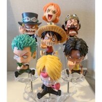 Onepiece luffy zoro sanji nami Usopp hình mini để bàn trang trí đồ trang trí xe hơi