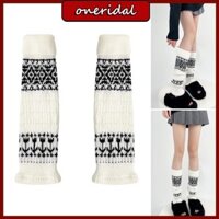 Oneri Mềm Acrylic Sợi Đan Boot Tất Xếp Chồng Cho Nữ Thời Trang Bé Gái Tất Tay Giữ Ấm Chân Thu Đông