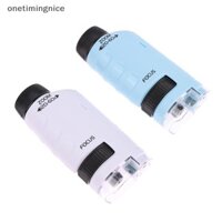 Onetimingnice LED Lighted Pocket Microscope Đạo cụ khoa học ngoài trời cho trẻ em 60x-120x Kính hiển vi cầm tay Mini giáo dục Trẻ em Đồ chơi STEM OTN