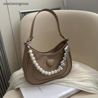 Onetimingnice Túi xách ngọc trai thời trang và thông thường dành cho nữ Túi đeo chéo mới OTN