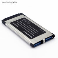 Onetimingstar PCI Express sang USB 3.0 Dual 2 Cổng PCI-E Express Card Adapter cho khe cắm 34MM ExpressCard Converter 5Gbps PCMCIA Laptop PC OTS