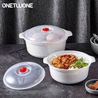 Onetwone Bát Tròn 1 Miếng Mì Ăn Liền Bát Lò Vi Sóng Vòng Hộp Ăn Trưa Bát Canh Hộp Bento Có Tay Cầm Hộp Đựng Thực Phẩm Bwol Mì Ăn Liền Hộp Đựng Tủ Lạnh Hộp Đựng Rau Quả