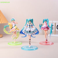 Onewsun Mới 20cm Anime Hatsune Miku Hình Nhân Vật Gợi Cảm Đồ Trang Trí Trắng Hồng Kawaii Xe Trang Trí Sưu Tập Mô Hình Quà Tặng Mới