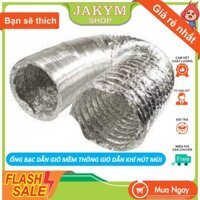 Ống bạc thông gió mềm - dẫn khí thông hơi (dài 8mét) D100, D150, D200, D250