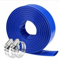 Ống bơm nước vải bạt đúc phi 60 -  ỐNG BẠT CỐT VẢI DÙ TẢI NƯỚC BƠM NƯỚC MÀU XANH {10m}