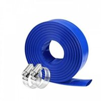 Ống bơm nước vải bạt đúc phi 60 -  ỐNG BẠT CỐT VẢI DÙ TẢI NƯỚC BƠM NƯỚC MÀU XANH {15m}