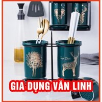 Ống cắm đũa sứ xanh cao cấp