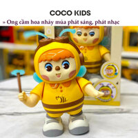 Ong cầm hoa nhảy múa phát sáng, phát nhạc, chớp mắt  Đồ chơi giáo dục sớm cho bé