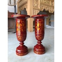 Ống cắm hương thờ gỗ xoan ta ( 1 đôi đã sơn son )
