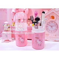 ống cắm muỗng, đũa, dụng cụ bếp hello kitty dễ thương có nắp đậy