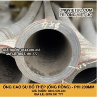 Ống cao su lõi thép đầu đỏ Việt Úc Phi 200mm Cây 4 mét - Ống rồng hút cát chính hãng THT