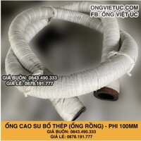 Ống cao su lõi thép đầu đỏ Việt Úc Phi 100mm Cây 7 mét - Ống rồng hút cát chính hãng THT