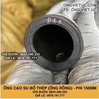 Ống cao su lõi thép đầu đỏ Việt Úc Phi 150mm Cây 6 mét - Ống rồng hút cát chính hãng THT
