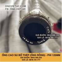 Ống cao su lõi thép đầu đỏ Việt Úc Phi 125mm Cây 6 mét - Ống rồng hút cát chính hãng THT
