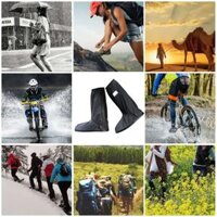 Ống Cao Unisex Đi Xe Đạp Xe Đạp Đi Mưa Boot Chống Thấm Nước Cao Đến Đầu Gối Xe Máy Đi Mưa Bao Giày Có Thể Tái Sử Dụng Ngoài Trời Chống Mưa Boot Gear