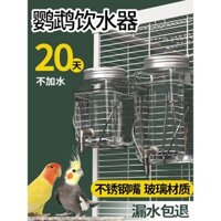Ống cấp nước cho chim, nước uống cho chim, chai nước cho chim bồ câu, vẹt, vẹt, chim đuôi dài, chim đường, chinchilla, bình nước tự động bằng thủy tinh