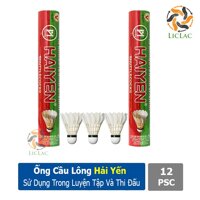 Ống cầu lông Hải Yến 12 quả (xanh lá - đỏ) cầu lông sử dụng thi đấu hàng Việt Nam chất lượng cao - LICLAC
