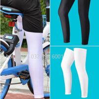 Ống chân chống nắng lụa mát cao cấp Anmeilu TT003 Xỏ chân chống tia UV UPF 50+ Băng gối dài chống nắng hainh1