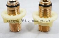 Ống chân đồng vòi lavabo và ốc nhựa