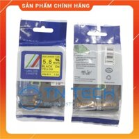 Ống co nhiệt Brother HS2-611 - Đen nền vàng 5.8mm x 1.5m