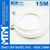 Ống dây nước tưới cây xịt rửa vệ sinh nhà cửa PVC ren 21mm 15 mét