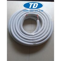 Ống đồng Malaysia phi 6+12 dày 7 zem + bảo ôn cách nhiệt cuộn 15 mét