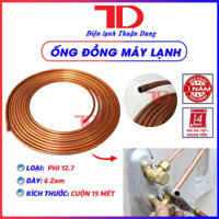 Ống đồng máy lạnh phi 12.7 hàn quốc dày 6 zem cuộn 15 mét TD Điện lạnh Thuận Dung