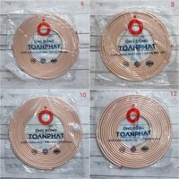 Ống đồng máy lạnh Phi 6, 8, 10, 12 dài 15m dày 0.61mm Toàn Phát