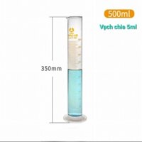 Ống đong thủy tinh 500ml có mỏ có chia vạch