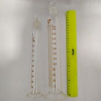 Ống đong thủy tinh CÓ NÚT ĐẬY nhám thủy tinh 50ml 100ml 250ml