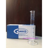 Ống đong thủy tinh, đế lục giác, loại A Glassco-UK 50ml