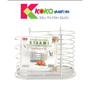 Ống đũa 2 ngăn có móc gài st_954 inox hàn quốc