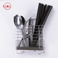 Ống đũa 2 ngăn inox 304 Lyncen siêu chịu lực dính tường - Hàng xuất Nhật