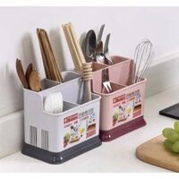 ống đũa 4 ngăn để bàn tiện lợi hàng cao cấp 2892 GDTH - 3 màu,Ống đũa hồng