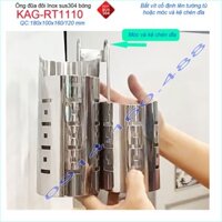 Ống đũa đôi KAG-RT1110, ống đựng đũa nhà bếp Inox dập khuôn cao cấp SUS304 sáng bóng sử dụng vĩnh viễn