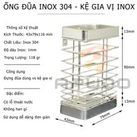 Ống Đũa Giá Treo Dao Cài Thớt Inox 304 - Phụ Kiện Kệ Gia Vị Inox MKS068