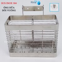 Ống đũa vuông đôi inox 304 - Ống đũa inox 304 cao cấp Rina