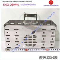 Ống đũa vuông SUS304 Nhật KAG-ODM40, Ống đựng đũa 3 inox dập khuôn cao cấp thiết kế đẹp sang trọng tinh tế từng chi tiết